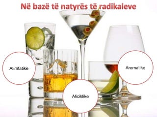 Alimfatike
Aliciklike
Aromatike
 