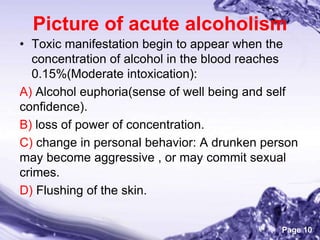Volatile Poisons (Ethanol , Methanol)