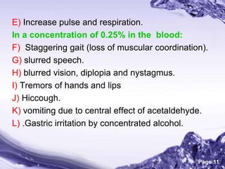 Volatile Poisons (Ethanol , Methanol)