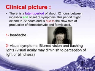 Volatile Poisons (Ethanol , Methanol)