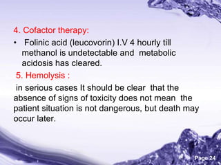 Volatile Poisons (Ethanol , Methanol)