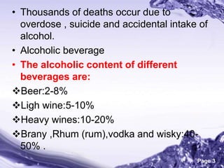 Volatile Poisons (Ethanol , Methanol)