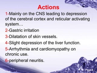Volatile Poisons (Ethanol , Methanol)