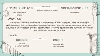 Nomenclature of Alcohols and its reactions | PPTX