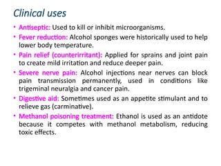 Pharmacology of Ethyl and Methyl Alcohols | PPTX