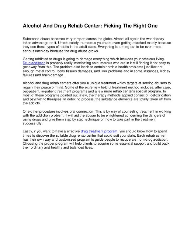 Significance Of Drug Rehab Programs