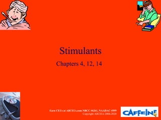 Stimulants Chapters 4, 12, 14 
