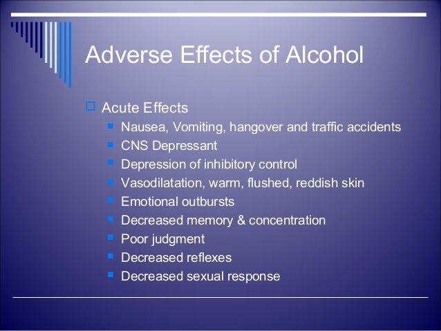 effects of alcohol ppt alcohol ppt