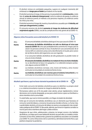 El alcohol y la COVID-19 lo que debe saber | PDF