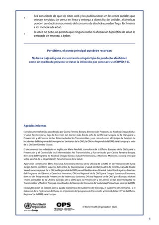 El alcohol y la COVID-19 lo que debe saber | PDF