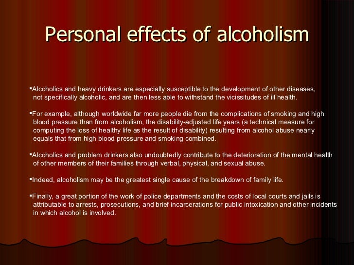 Effects of alcohol essay