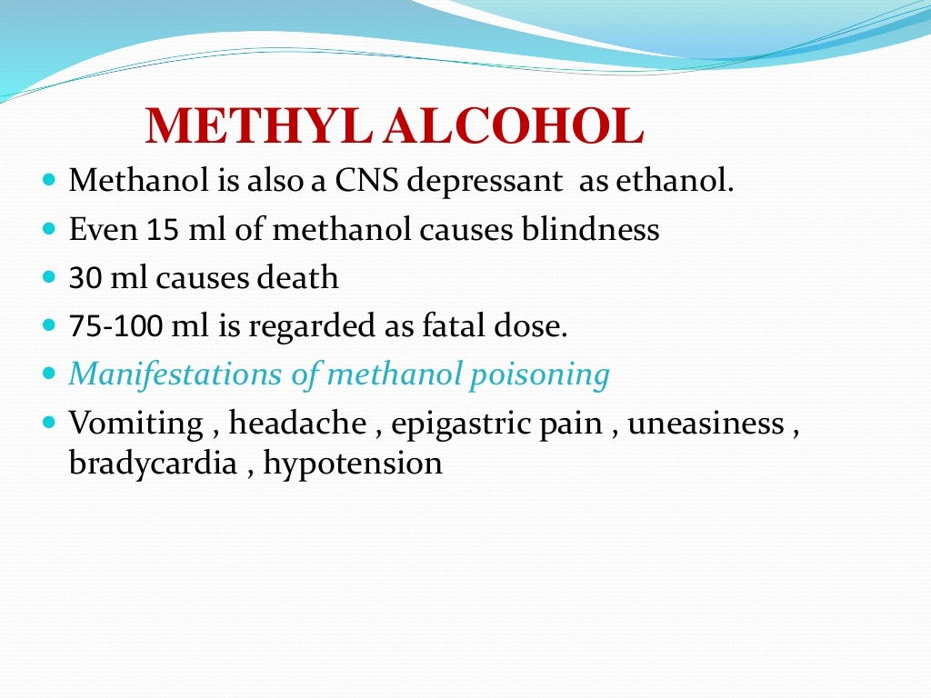 Alcohol & methyl alcohol