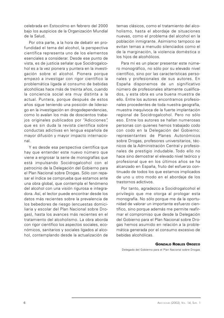 Las manifestaciones básicas clínicas al alcoholismo crónico