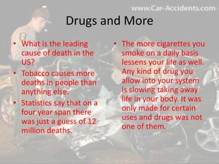 what causes more deaths alcohol or tobacco Deaths: National Trends and Variation by Demographics and States Tobacco and Your Health |