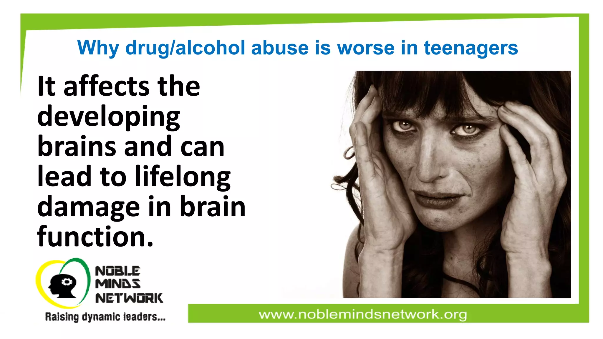 Alcohol and drugs use awareness (teenagers) | PPTX