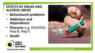 Alcohol and drugs use awareness (teenagers) PPTX