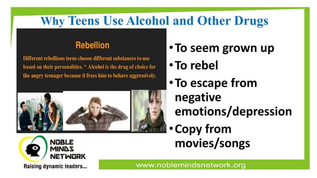 Alcohol and drugs use awareness (teenagers) | PPTX