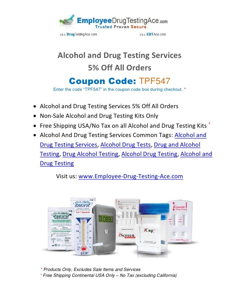 Alcohol And Drug Testing Services Coupon 5 Off All Orders