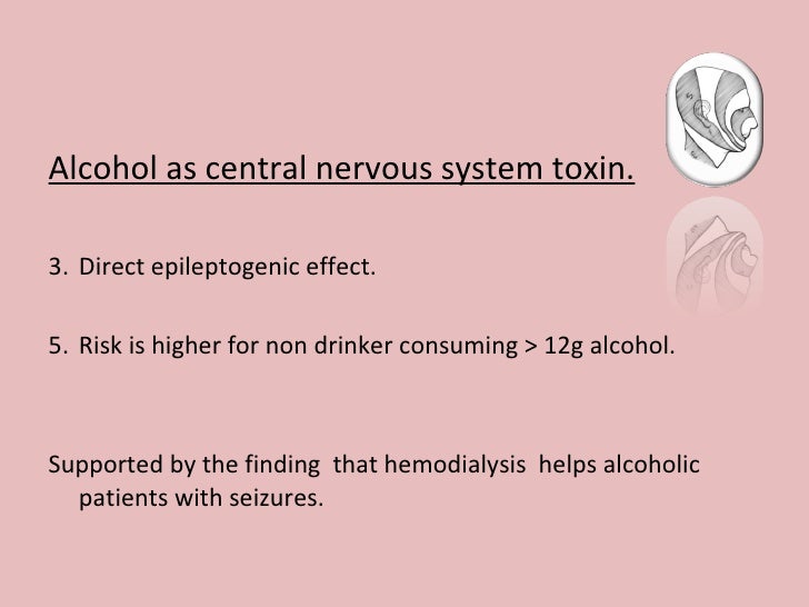 Alcohol and seizures