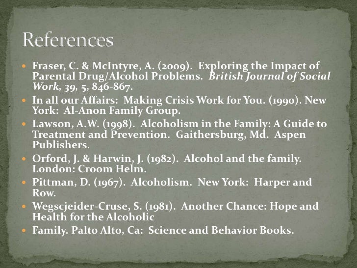 Alcohol And The Effect On The Family