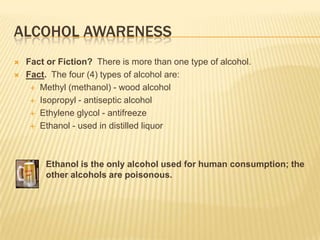 Alcohol Awareness–Fact Vs Fiction