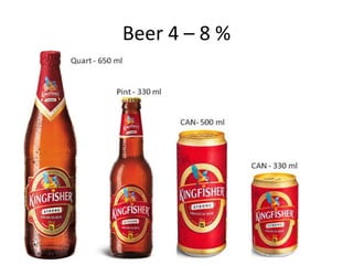 Beer 4 – 8 %
 