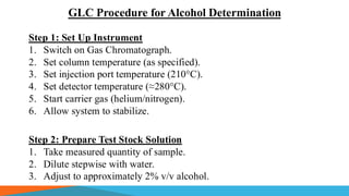 Alcohol determination in quality control | PDF