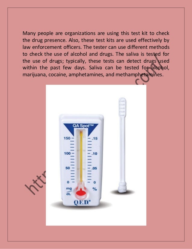 Alcohol drug test kit displays the most accurate results