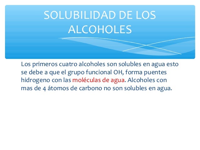 Alcoholes y mas