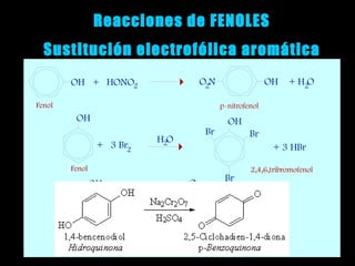 Reacciones de FENOLES Sustituci ón electrofólica aromática 