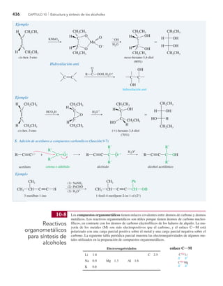 química orgánica temas de alcoholes y reacciones | PDF
