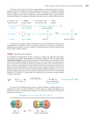 química orgánica temas de alcoholes y reacciones | PDF