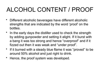 ALCOHOLIC BEVERAGE (1). Classification of ABs | PPT
