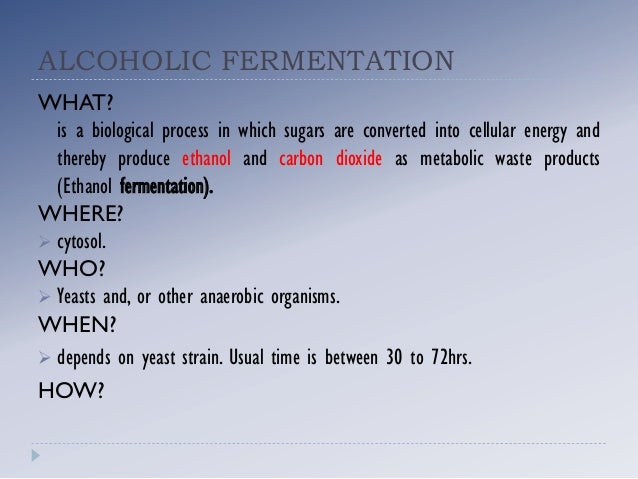 Alcoholic Fermentation Process - Alcoholic Fermentation Process 2 638