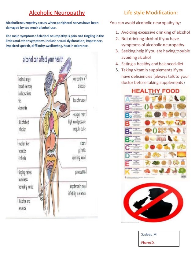 Leaflet for Alcoholic neuropathy patients Sudeep.(Pharm.D.)
