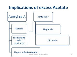 Implications of excess Acetate
61Namrata Chhabra, M.D.Biochemistry
 