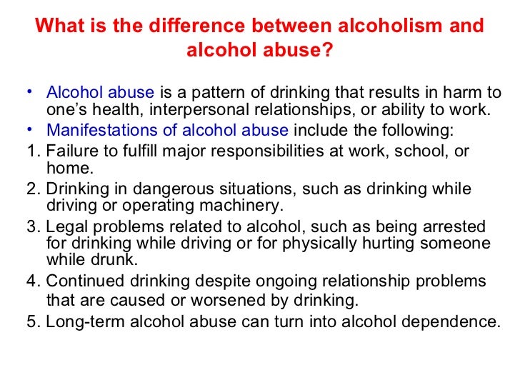 Alcoholism