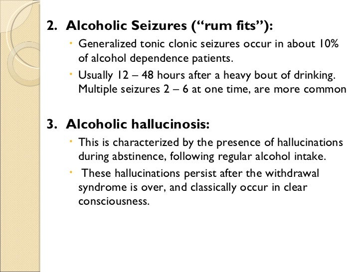 Hallucinations alcoholism