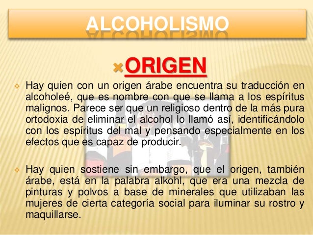 Los preparados para el tratamiento del alcoholismo