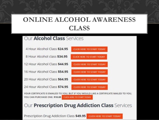 Drug and Alcohol Classes Online Drug and Alcohol Classes Online
