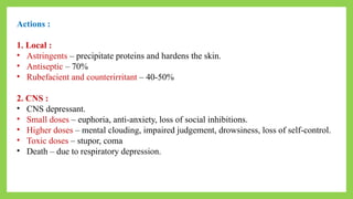 ALCOHOLS AND DISULFIRAM- BPHARM FOURTH SEMESTER | PPTX