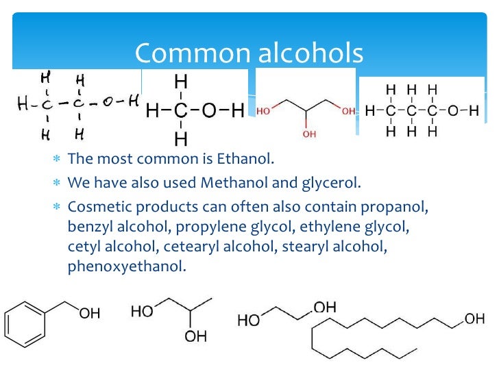 Alcohols as solvents