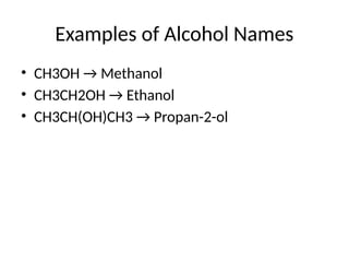 Comprehensive Grade 11 Chemistry Lesson on Alcohols: Nomenclature ...