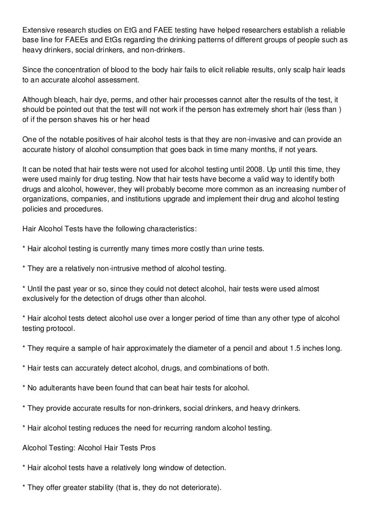 Why Test For Alcohol