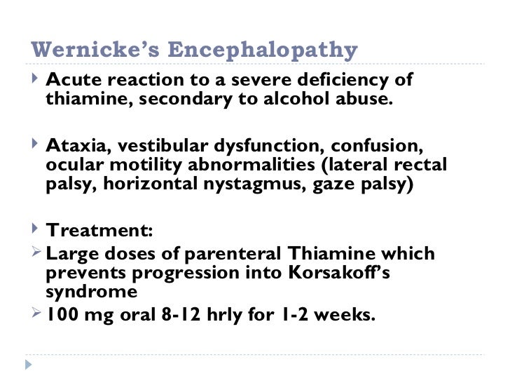 alcohol use disorder wernicke encephalopathy