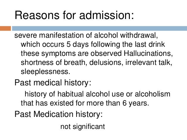 Alcohol Withdrawal Delirium By Mj