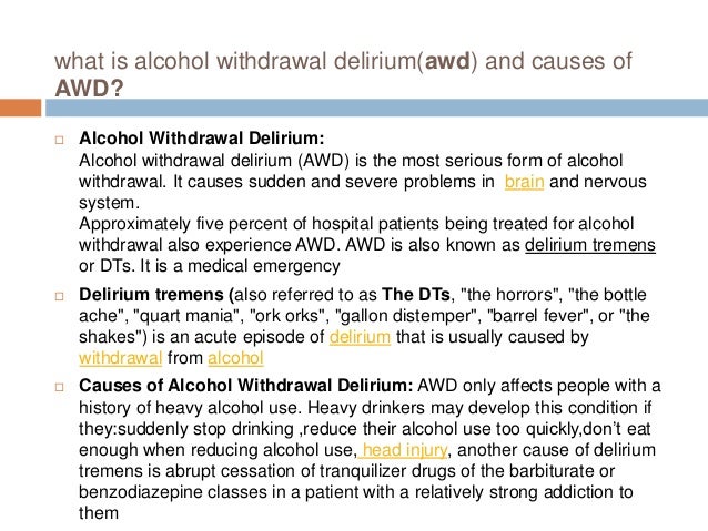Alcohol Withdrawal Delirium By Mj
