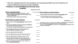 Paws Assessment.pdf Alcohol withdrawal syndrome | PPTX
