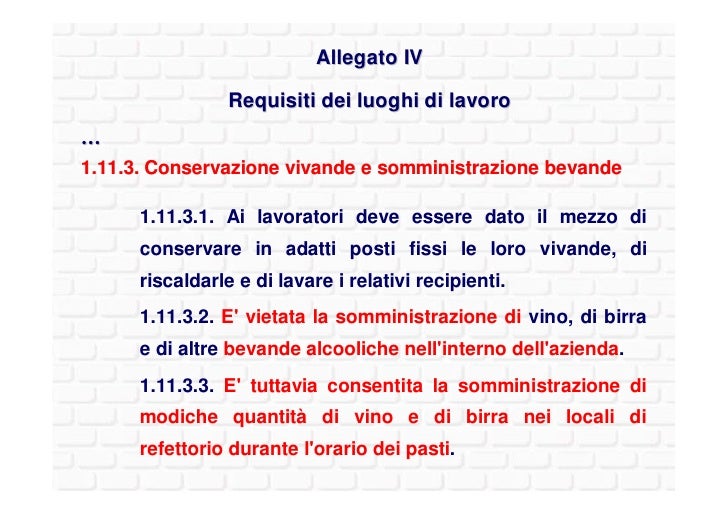 Allegato Iv Requisiti Dei Luoghi Di Lavoro