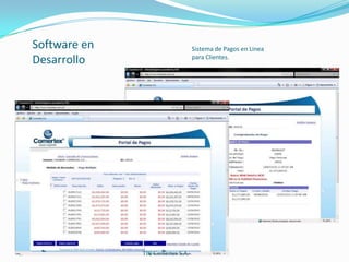 Software en DesarrolloSistema de Pagos en Linea para Clientes.TIC Comertex S.A.
